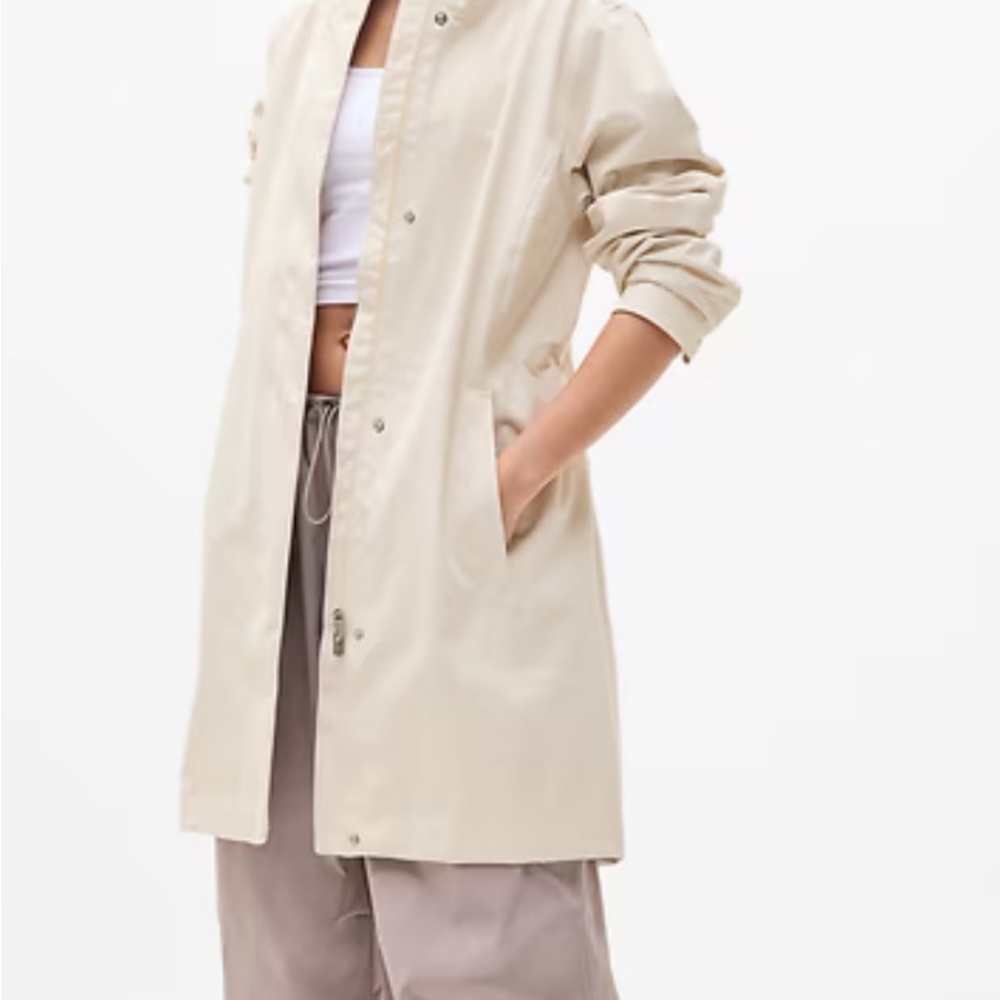 Athleta Cream Trench Coat